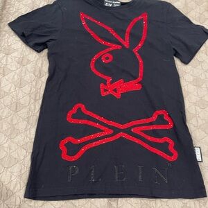 Philipp Plein / Playboy‎ Black and Red t Shirt